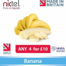Nictel banana E-liquid  ANY 4 for £10 - 10 for £22.50