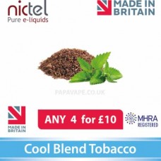 Nictel COOL BLEND TOBACCO E-liquid ANY 4 for £10 - 10 for £22
