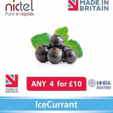 Nictel Ice Currant E-liquid  ANY 4 for £10 - 10 for £22.50