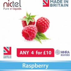 Nictel Raspberry E-liquid ANY 4 for £10 - 10 for £22