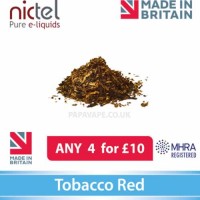 Nictel Tobacco Red E-liquid ANY 4 for £10 - 10 for £22