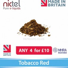 Nictel Tobacco Red E-liquid ANY 4 for £10 - 10 for £22.50