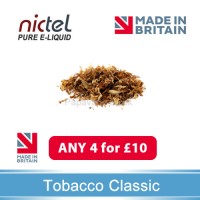 Nictel Tobacco Classic E-liquid ANY 4 for £10 - 10 for £22